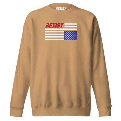 Distress Rezist Sweatshirt Khaki Front
