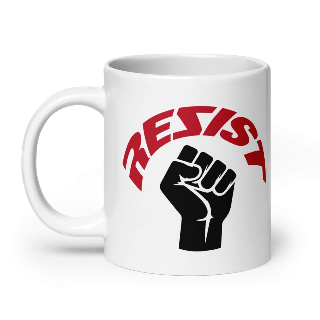 Rezist Fist Mug Side