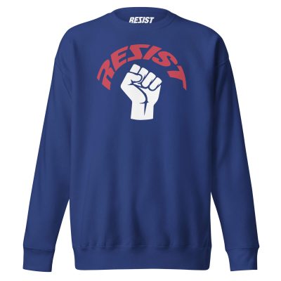 Rezist Fist Sweatshirt Blue Front