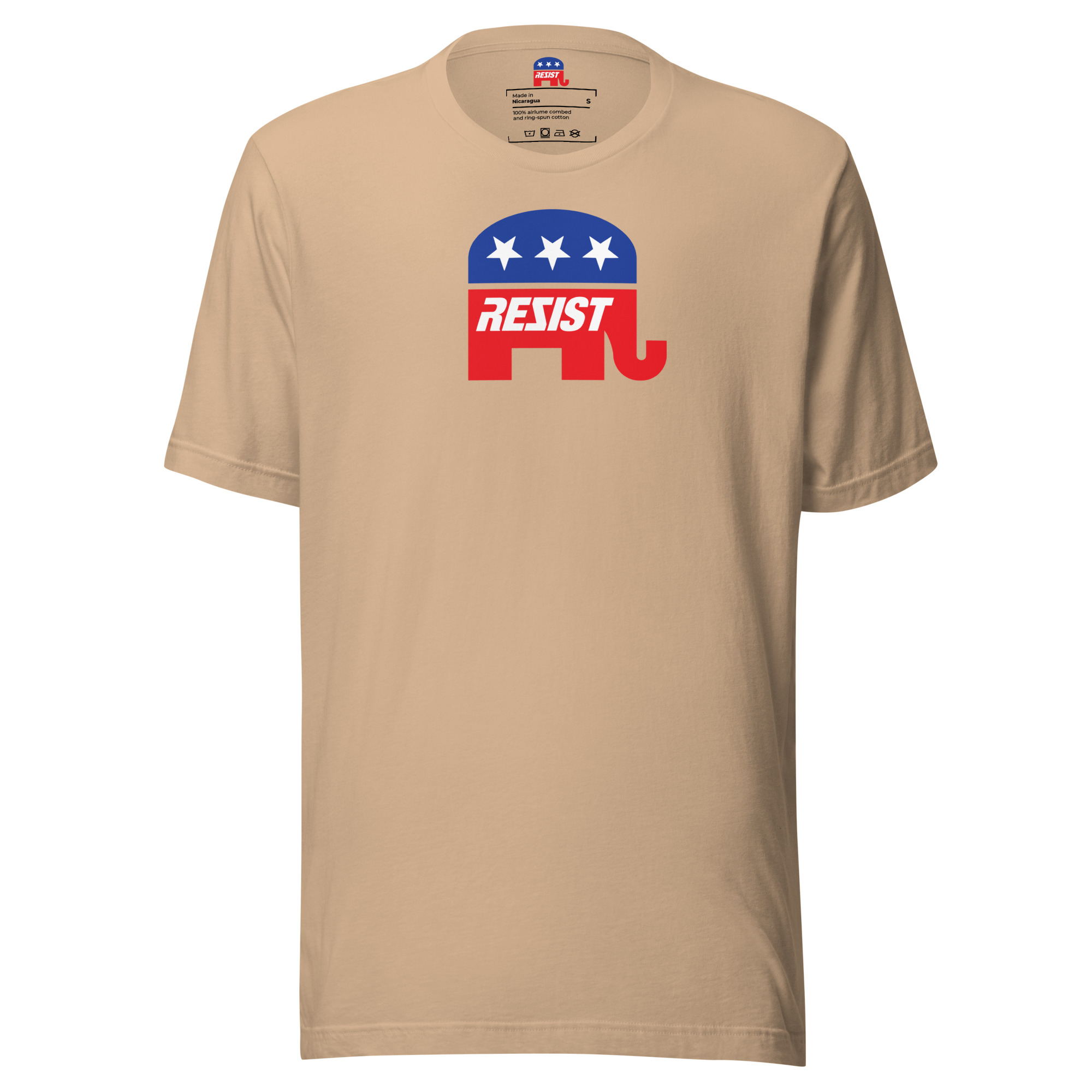 Rezist Republican T- Shirt Front Tan
